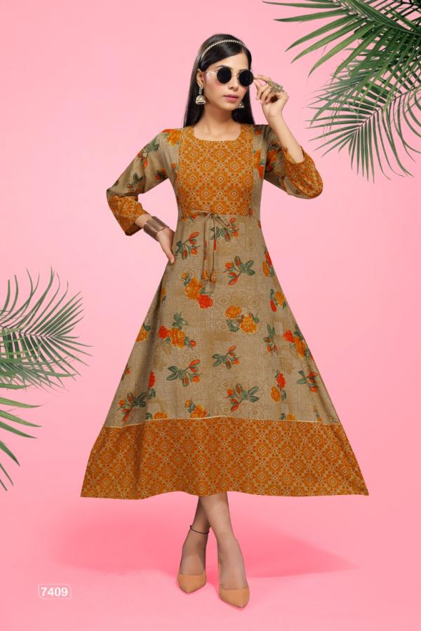 Mamta Rayon Designer Flair Kurti 